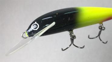 Karikko Wobbler, Länge: 13 cm, Farbe: Rainbow-Head 050, schwimmend, von Suomen Uistin The Finnish Lure Company (Jarmo Rapala)